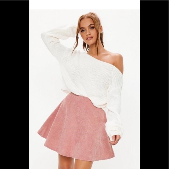 Missguided Dresses & Skirts - MISSGUIDED | NWT Pink Corduroy Skater Mini Skirt